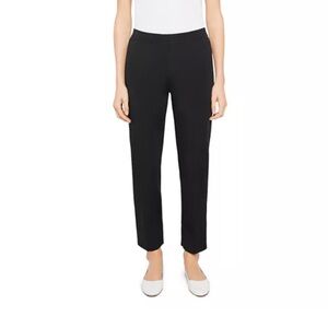 Theory Treeca pull-on glossed trousers, black